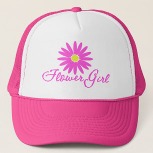 Gorra De Camionero Niña Flor Daisy/ Rosa