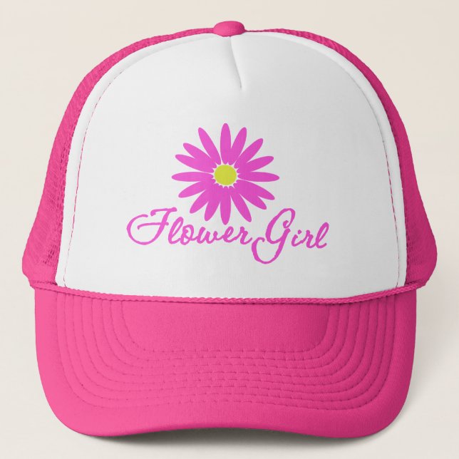 Gorra De Camionero Niña Flor Daisy/ Rosa (Anverso)