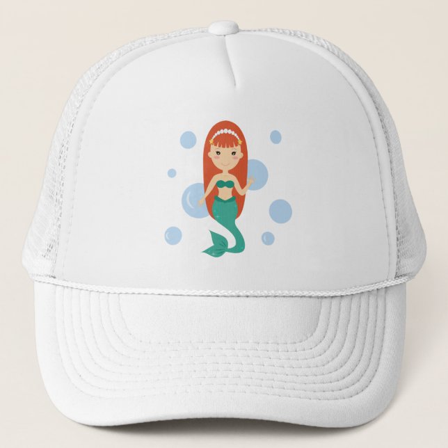 Gorra De Camionero Niña linda princesa sirena (Anverso)
