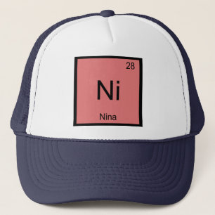 Gorra De Camionero Nina Nombre Elemento Químico Tabla Periódica