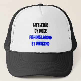 Gorra De Camionero Niña pequeña con leyenda de pesca