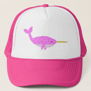Gorra De Camionero Niña Rosa bonito Narwhal