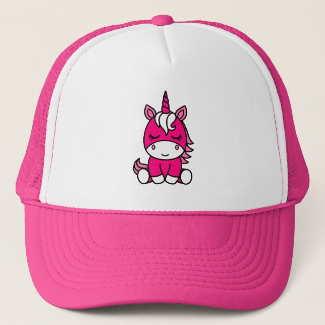 Gorra De Camionero Niñas Unicorn Pony (Anverso)