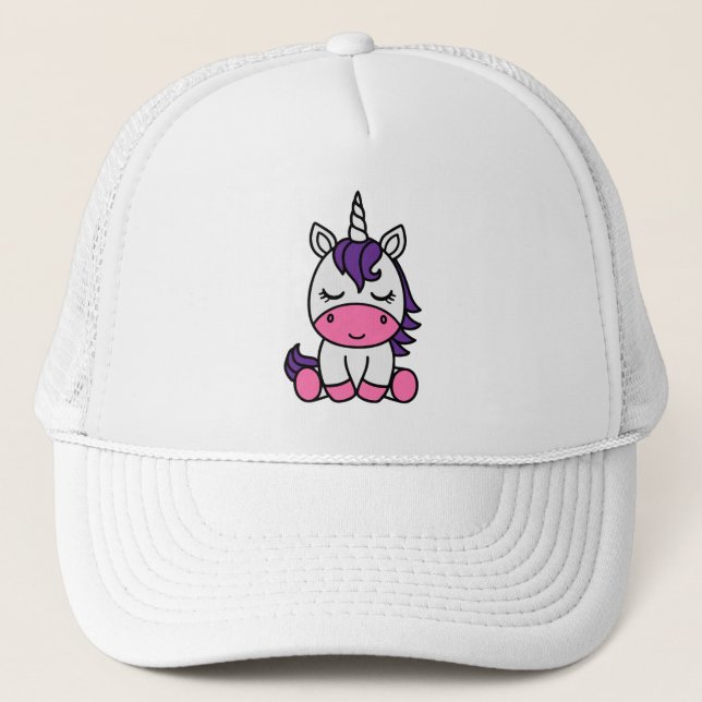 Gorra De Camionero Niñas Unicorn Pony (Anverso)