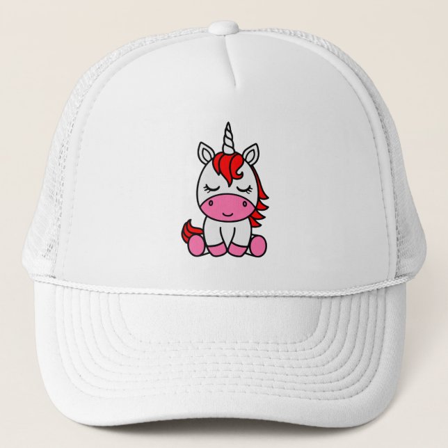Gorra De Camionero Niñas Unicorn Pony (Anverso)