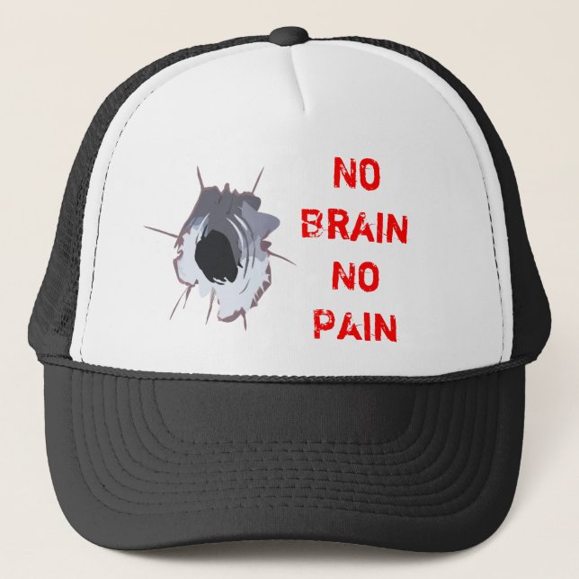 Gorra De Camionero Ningún cerebro ningún dolor (Anverso)