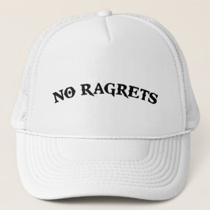 Gorra De Camionero Ningún Ragrets Mispelled lamenta el tatuaje