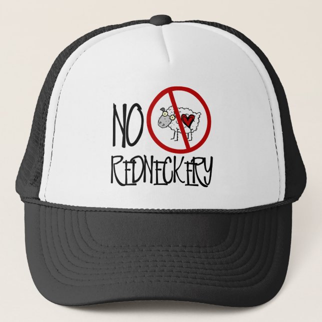 Gorra De Camionero ¡Ningún Redneckery! Ovejas divertidas del (Anverso)