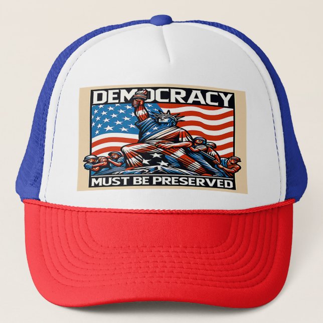 Gorra De Camionero Ningún Rey salva la democracia (Anverso)