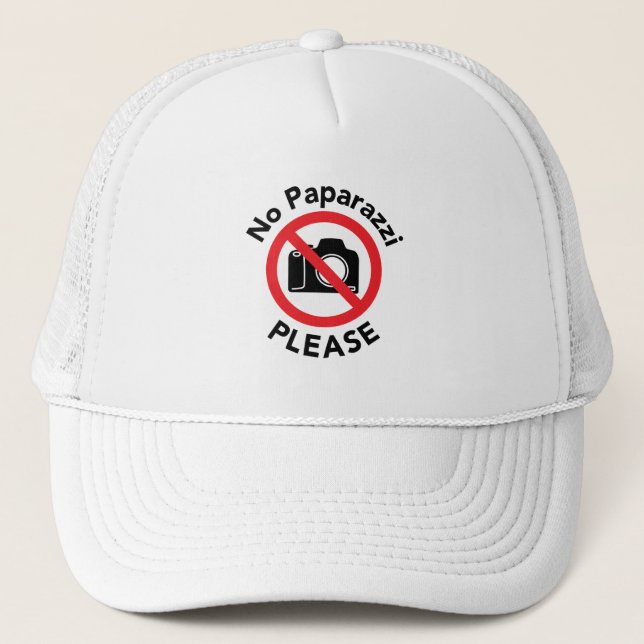 Gorra De Camionero Ningunos paparazzis por favor - celebre su (Anverso)