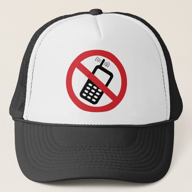 Gorra De Camionero Ningunos teléfonos celulares (Anverso)