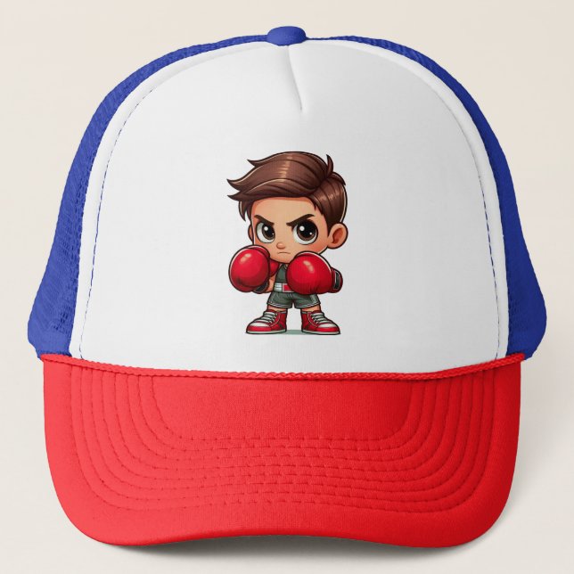Gorra De Camionero niñito con guantes de boxeo (Anverso)