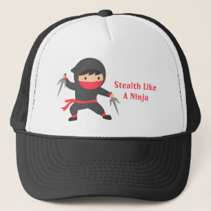 Gorra De Camionero Ninja furtivo con armas Sai para