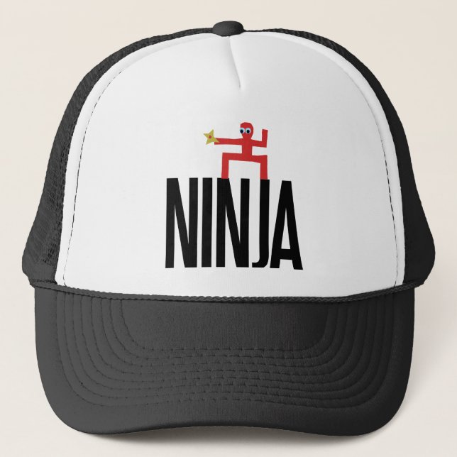 Gorra De Camionero Ninja Rojo (Anverso)