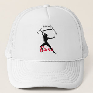 Gorra De Camionero Ninja Swordswoman Silhouette Thunder_Cove