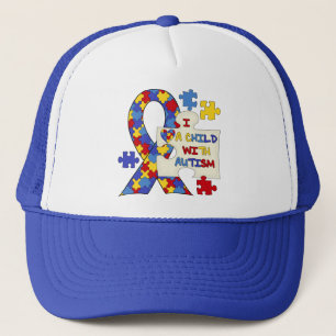 Gorra De Camionero Niño con la cinta de la conciencia del autismo