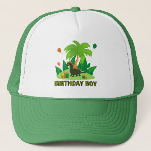 Gorra De Camionero Niño de cumpleaños de pequeños dinosaurios
