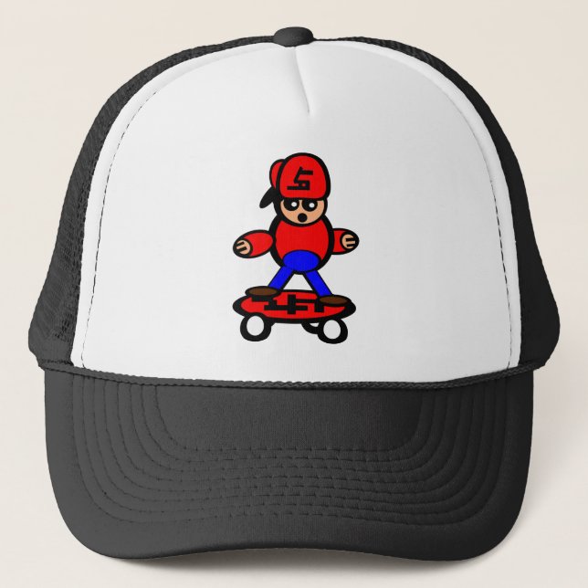 Gorra De Camionero Niño del monopatín (Anverso)