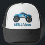 Gorra De Camionero Niños azules del monster truck<br><div class="desc">Gorra fresco del tema del monster truck.</div>