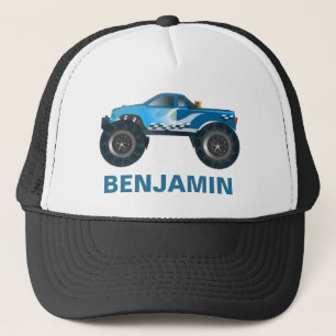 Gorra De Camionero Niños azules del monster truck