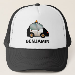 Gorra De Camionero Niños de coche de policía negro