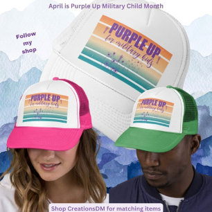 Gorra De Camionero Niños militares morados
