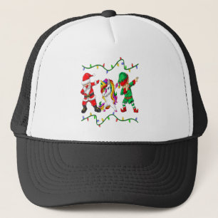 Gorra De Camionero Niños Navidades de Dabbing Santa Elf Unicorn Hombr