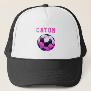 Gorra De Camionero Niños rosados fútbol negro personalizado