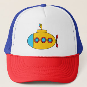 Gorra De Camionero Niños submarinos de color amarillo bebé