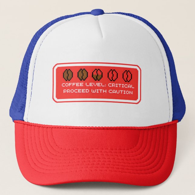 Gorra De Camionero Nivel del café: crítico (Anverso)