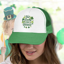 Gorra De Camionero No Afortunado Solo Bendecido Día de San Patricio C
