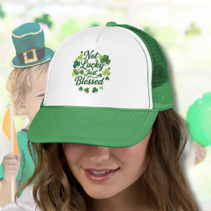 Gorra De Camionero No Afortunado Solo Bendecido Día de San Patricio C