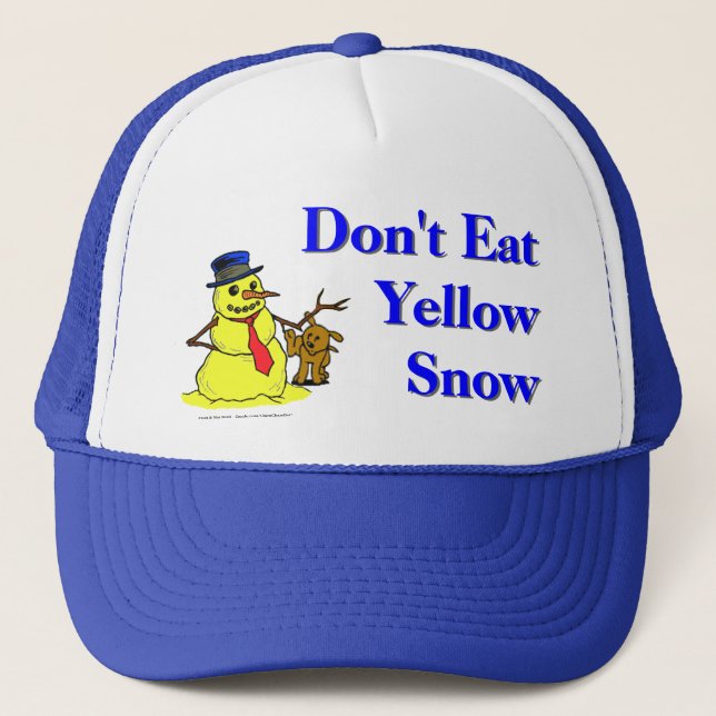 Gorra De Camionero No coma la nieve amarilla (Anverso)