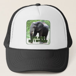 Gorra De Camionero No compre marfil, salve la vida de un elefante