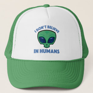 Gorra De Camionero No creo en el extranjero Personalizado humano