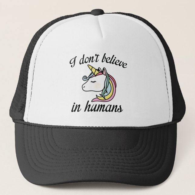Gorra De Camionero No creo en los seres humanos (Anverso)