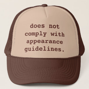 Gorra De Camionero no cumple con las pautas del aspecto