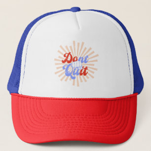 Gorra De Camionero No deje de hacerlo Naranja motivacional Retro púrp