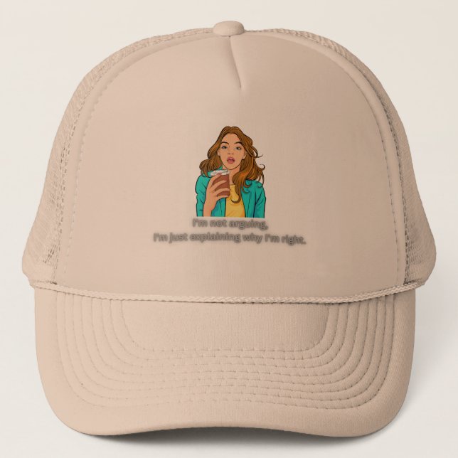 Gorra De Camionero No Discutir, Sólo Siempre Correcto - Cita intelige (Anverso)