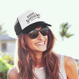 Gorra De Camionero No entregar nunca cita de estilo manuscrito