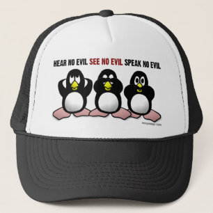 Gorra De Camionero No escuche a los pingüinos malvados