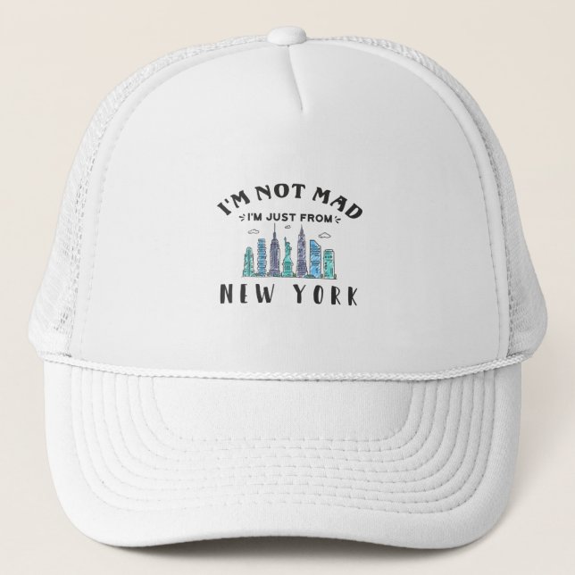Gorra De Camionero No estoy enfadado, solo soy de Nueva York. (Anverso)