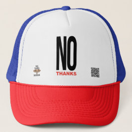Gorra De Camionero No gracias a blanco