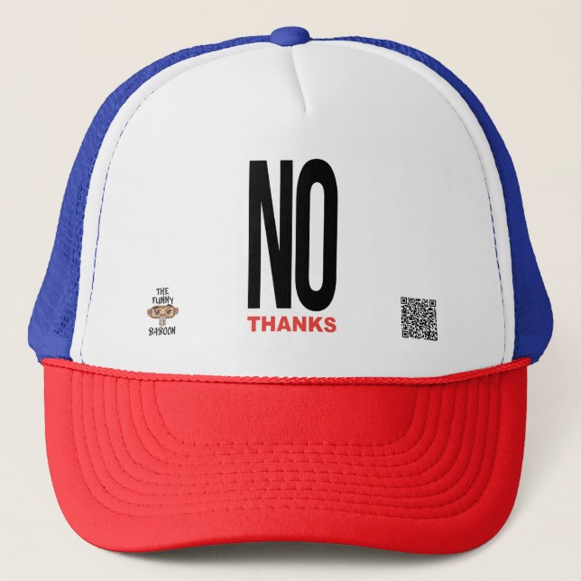 Gorra De Camionero No gracias a blanco (Anverso)