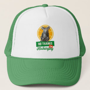 Gorra De Camionero No Gracias, Estoy Recargando Koala Naranja