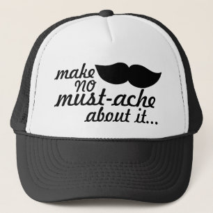 Gorra De Camionero No haga ningún bigote sobre él