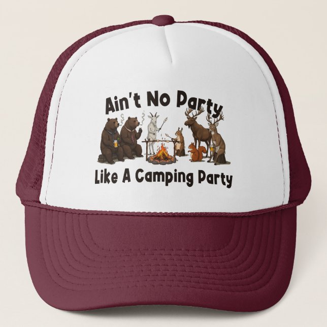 Gorra De Camionero No hay Fiesta como un Fiesta de camping (Anverso)