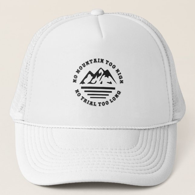 Gorra De Camionero No hay montaña demasiado alta, no hay rastro demas (Anverso)