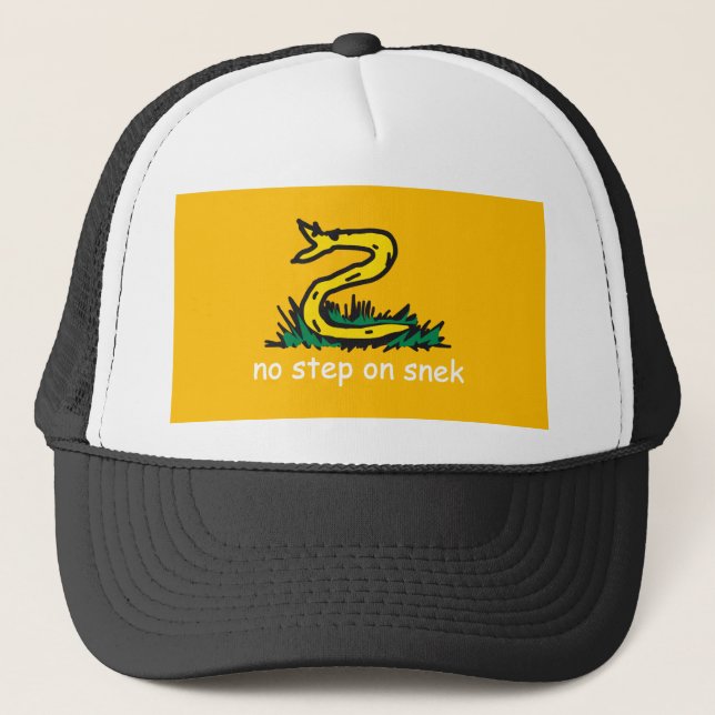 Gorra De Camionero No hay paso en los memes de escabullidos Gadsden S (Anverso)