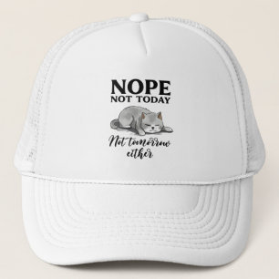 Gorra De Camionero No Hoy, No Mañana - Gato Sleepe